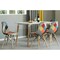Fabulaxe Plastic Multicolor Fabric Patchwork DSW Shell Dining Chair with Wooden Dowel Eiffel Legs QI003747 - alternate 9
